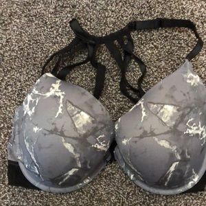Grey marbled front closure bra, NEW WITHOUT TAGS